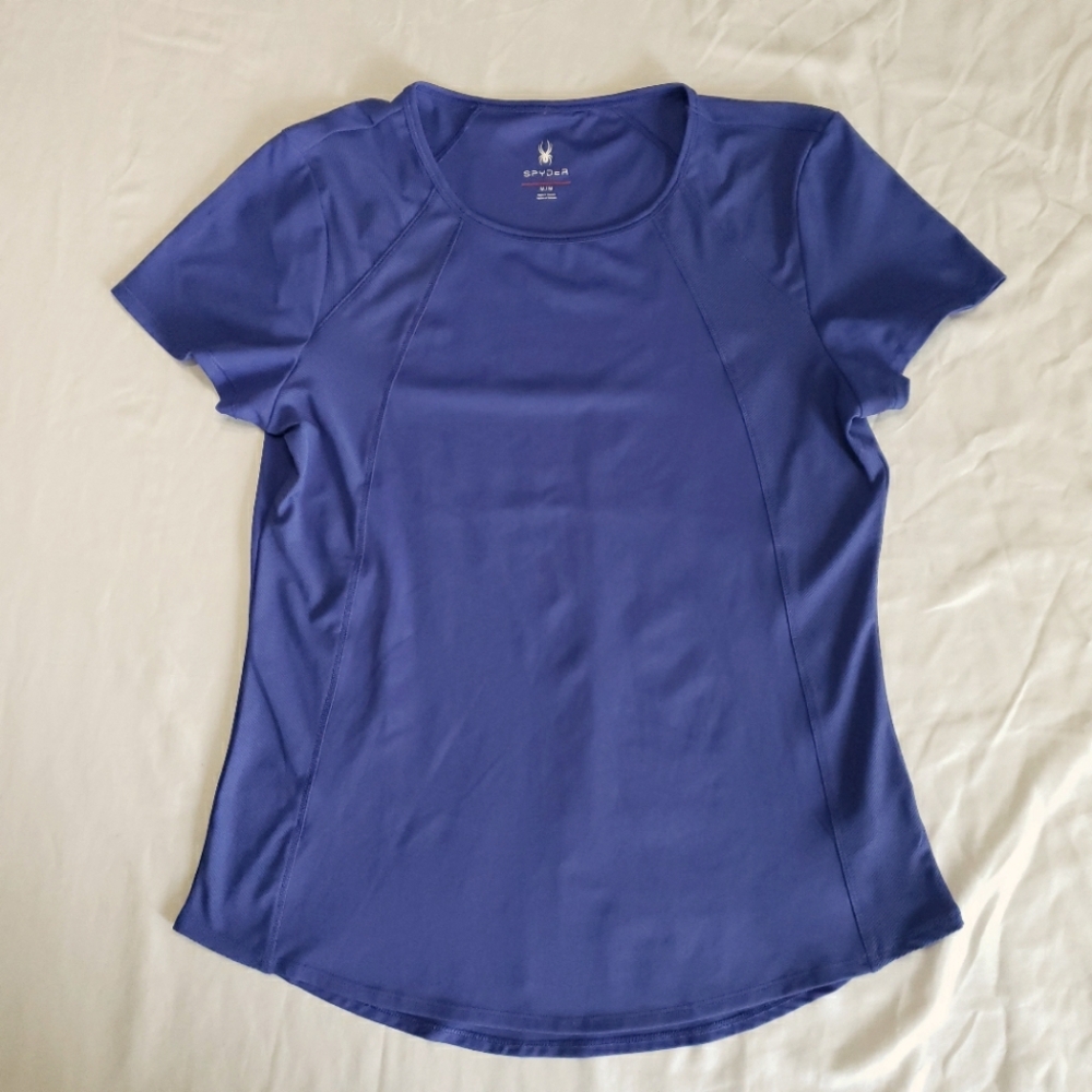 Spyder Blue Fitted Crew Neck Tee